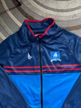 Ted Lasso Track Coach Jacket  Blue Full Zip AFC Richmond EUC Men's Large